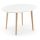 Tavolo ovale allungabile Oqui MDF laccato bianco gambe massello di faggio 120 (200) x 90cm