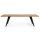 Tavolo Koda impiallacciato rovere naturale gambe acciaio finitura nera 180x100 cm