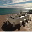 Fiesta Bancone bar curvo 160x160x115 LED Vondom ambientazione