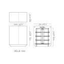 Vela Bancone bar 100x55x115 LED Vondom dimensioni
