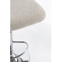 Sgabello bar Rafael cromo-beige Bizzotto dettaglio