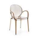 Sedia con braccioli Camilla coffee Bizzotto vista