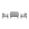 Set4 Salotto Sirius Antracite Bizzotto vista
