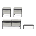 Set4 Salotto Sirius Antracite Bizzotto vista