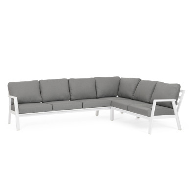 Set Salotto Angolare Flaminio Bianco