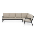 Set Salotto Angol Flaminio Antracite Bizzotto vista