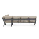 Set Salotto Angol Flaminio Antracite Bizzotto vista