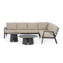 Set Salotto Angol Flaminio Antracite Bizzotto vista