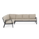 Set Salotto Angol Flaminio Antracite Bizzotto vista