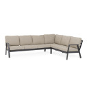 Set Salotto Angol Flaminio Antracite Bizzotto vista