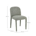 Sedia Antara Verde Bizzotto dimensioni