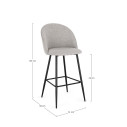 Sgabello Bar New Tanya Cenere Bizzotto dimensioni