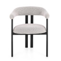 Sedia con braccioli Giuditta Nero-Grigio Bizzotto vista