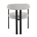 Sedia con braccioli Giuditta Nero-Grigio Bizzotto vista