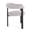 Sedia con braccioli Giuditta Nero-Grigio Bizzotto vista