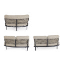 Set Salotto Angolare Helios Antracite Bizzotto vista