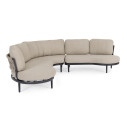 Set Salotto Angolare Helios Antracite Bizzotto vista