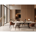 Sedia Amalia Noce-Beige Bizzotto ambientazione