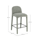 Sgabello Cucina Antara Verde Bizzotto dimensioni