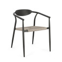 Sedia con braccioli Linares Antracite Bizzotto vista