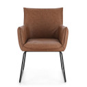 Sedia con braccioli Evelyn Cognac Bizzotto vista