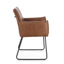Sedia con braccioli Evelyn Cognac Bizzotto vista