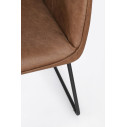 Sedia con braccioli Evelyn Cognac Bizzotto dettaglio