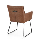Sedia con braccioli Evelyn Cognac Bizzotto vista