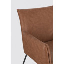Sedia con braccioli Evelyn Cognac Bizzotto dettaglio