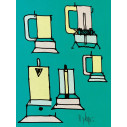 Alessi 9090/3 Caffettiera espresso 3 Tazze dettaglio