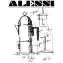 Alessi 9095/6AZFM La cupola Caffettiera espresso Azzurro dettaglio