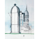 Alessi 9095/6AZFM La cupola Caffettiera espresso Azzurro dettaglio