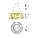 Accordeon Suspension lampada a sospensione Silver Slamp dimensioni
