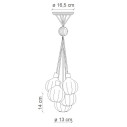Lampada Afoxè C2659 Decò Ferroluce dimensioni