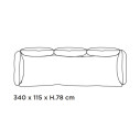 Alba Sofa Divano 340 Mogg dimensioni