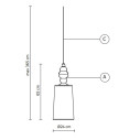 Alibaglass SE316AFINT lampada a sospensione pirex bronzo Karman dimensioni