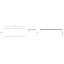Allsize Tavolo rettangolare allungabile in alluminio verniciato 58R22S Fast dimensioni