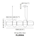 Alma Plurima Lampada a sospensione Contardi dimensioni