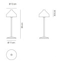 Amelie lampada da tavolo LED Terracotta Zafferano dimensioni