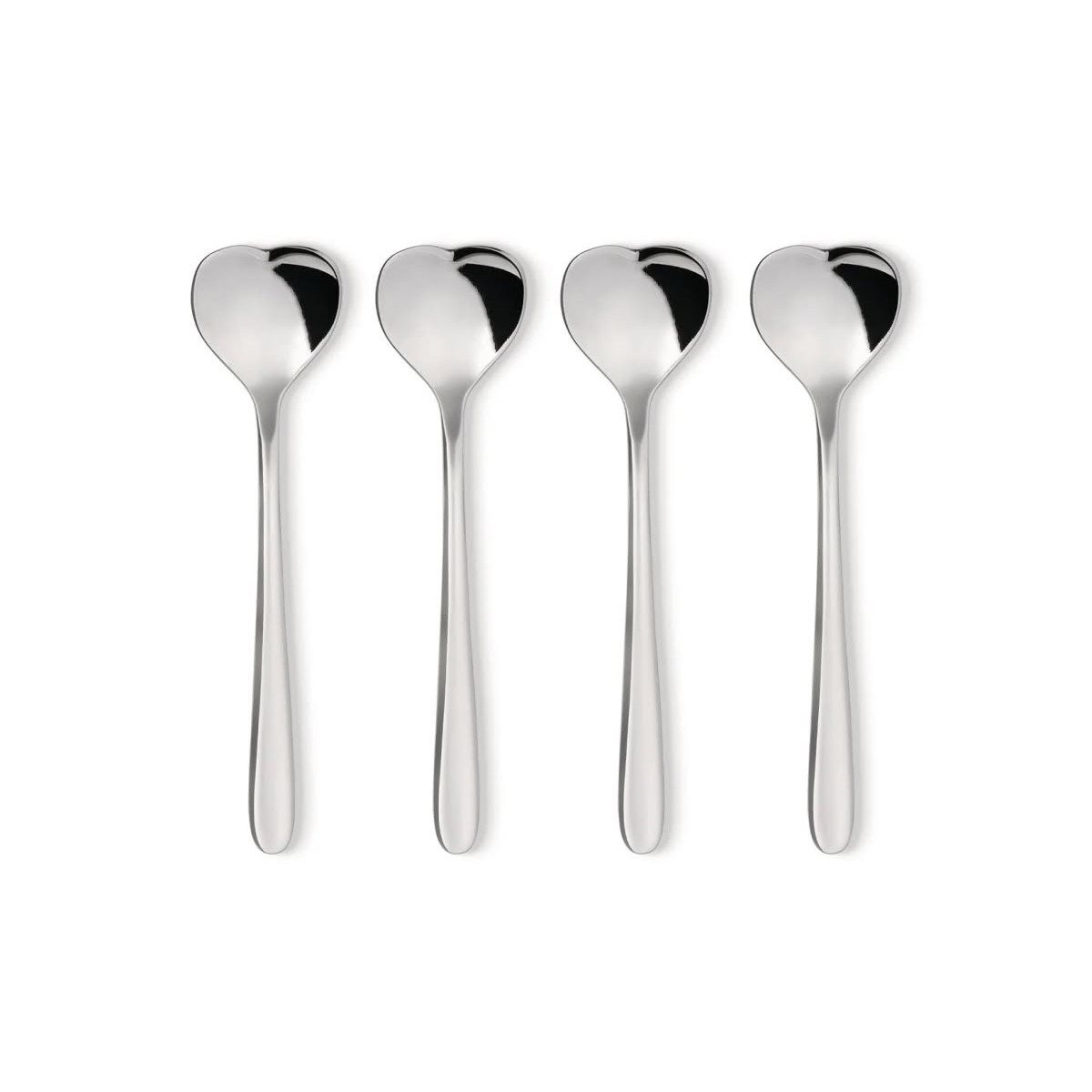 Alessi AMMI08/7 Set di quattro cucchiaini da tè in acciaio Inox