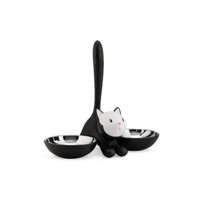 Alessi AMMI09 B Tigrito Ciotola per gatti Nero