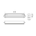 Applique Cylindrique Longue lampada da parete Nemo Lighting dimensioni