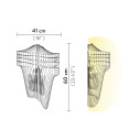 Aria Applique lampada da parete Transparent Slamp dimensioni