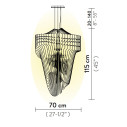 Aria Suspension L lampada a sospensione Transparent Slamp dimensioni