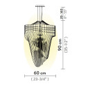 Aria Suspension M lampada a sospensione Transparent Slamp dimensioni