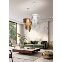 Aria Suspension S lampada a sospensione Gold Slamp ambientazione