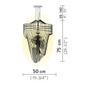 Aria Suspension S lampada a sospensione Transparent Slamp dimensioni