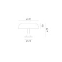 Artemide Nessino Azzurro RAL 5024 Special Edition Lampada da tavolo dimensioni