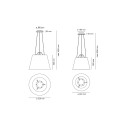 Artemide Tolomeo Mega Sospensione Tessuto Nero dimensioni