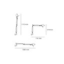 Artemide Tolomeo Mini Wall Nero dimensioni